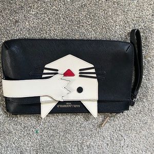 Karl Lagerfeld cat wristlet